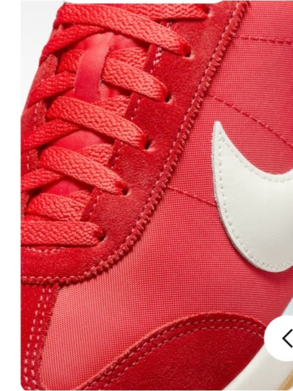 Nike Women’s Red White Sneakers with Gum Sole - Picture 6 of 8